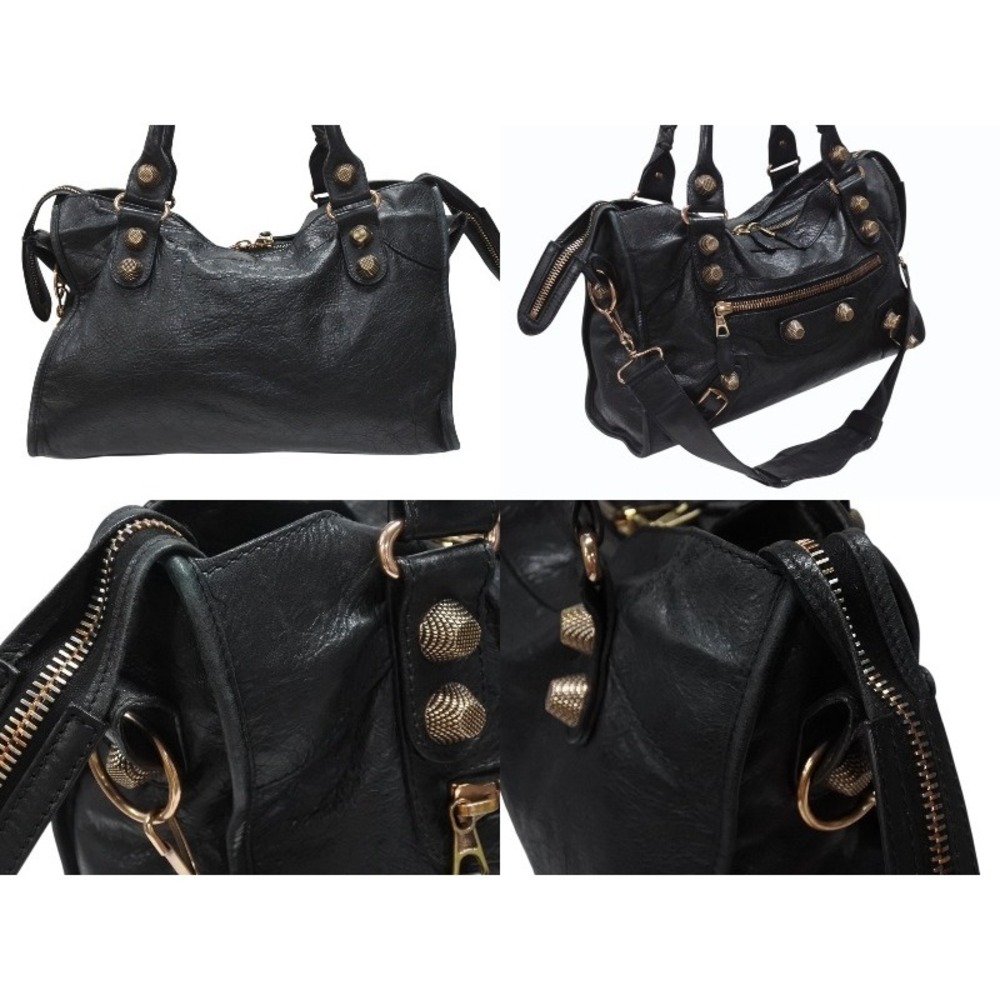 BALENCIAGA The Giant City handbag shoulder bag black Rose Pink - Picture 3 of 9